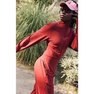 NWOT Free People‎ Never Better Structured Zip-Up Jacket Crimson